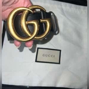 GUCCi Marmont double G buckle leather belt